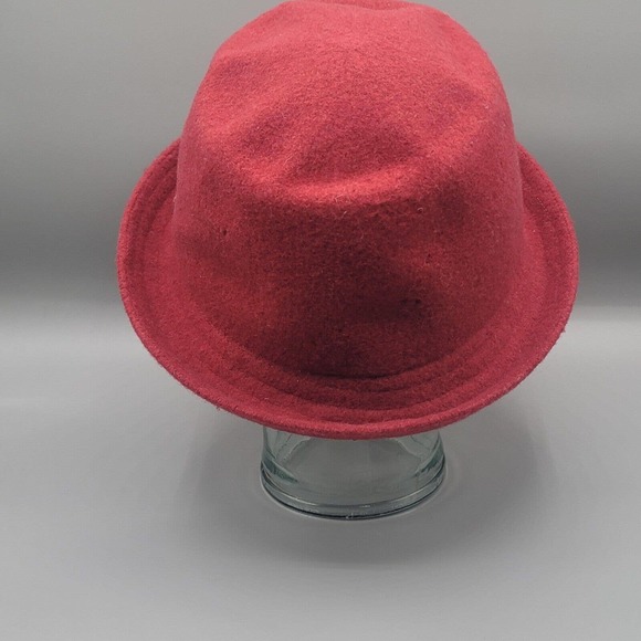 Kangol Mens Wool Mowbray Red Velvet Hat Size Medium RN# 68438 Pork Pie Hat Clean - Picture 5 of 12